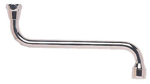 Bec Dessous à porté plate Ø14 1/2 A= 150 B= 120 Sortie aérateur Laiton Chromé